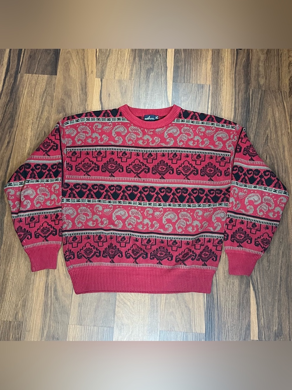 Vintage 90s Sperry Top-Sider loose fit retro style paisley sweater